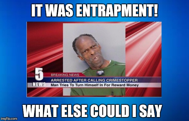 IT WAS ENTRAPMENT! WHAT ELSE COULD I SAY | made w/ Imgflip meme maker