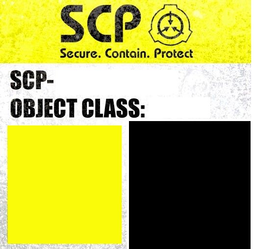 SCP Sign Generator Blank Meme Template