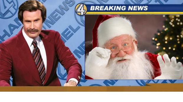 High Quality Ron Burgandy news about Santa Blank Meme Template