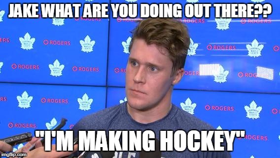 JAKE WHAT ARE YOU DOING OUT THERE?? "I'M MAKING HOCKEY" | made w/ Imgflip meme maker