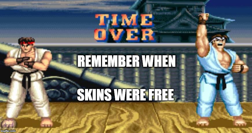 REMEMBER WHEN; SKINS WERE FREE | made w/ Imgflip meme maker