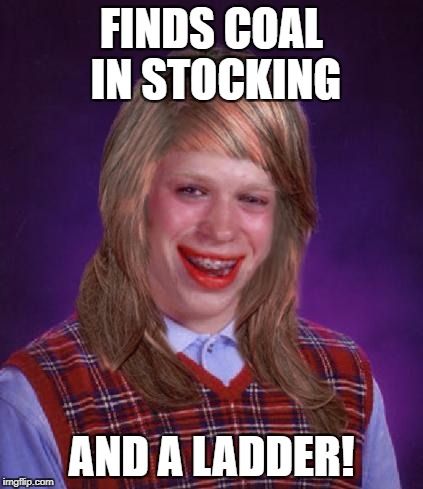 FINDS COAL IN STOCKING AND A LADDER! | made w/ Imgflip meme maker