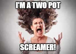 I'M A TWO POT SCREAMER! | made w/ Imgflip meme maker