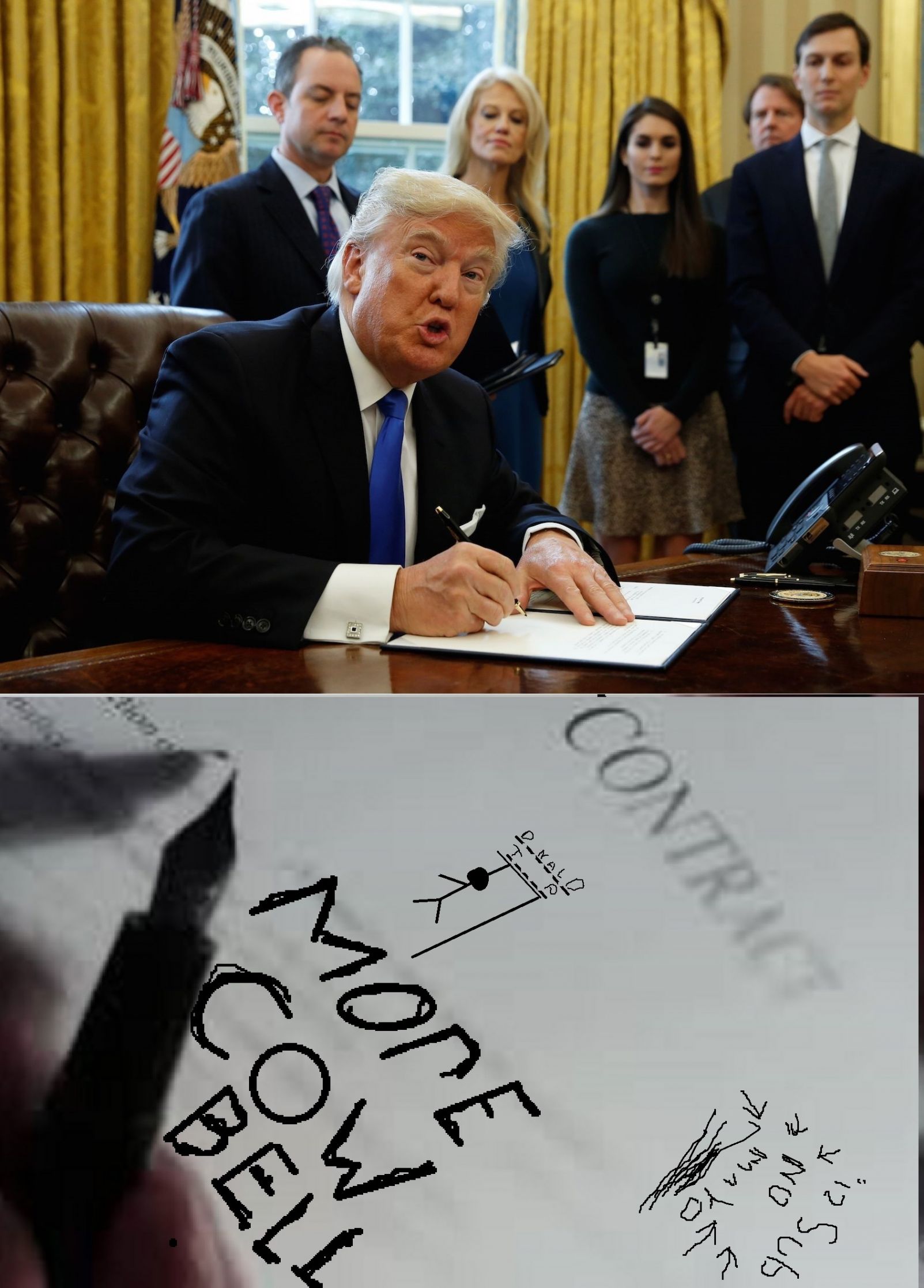 trump doodle Blank Meme Template