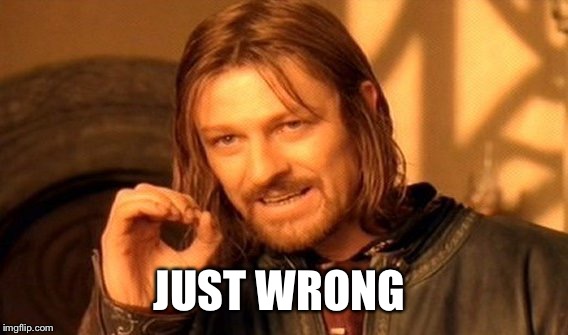 One Does Not Simply Meme | JUST WRONG | image tagged in memes,one does not simply | made w/ Imgflip meme maker