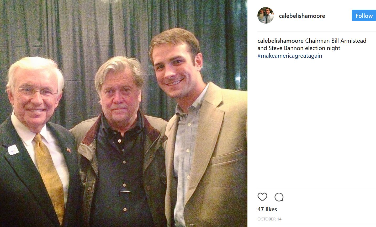 Roy Moore's son with Steve Bannon Blank Meme Template