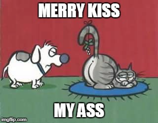 MERRY KISS; MY ASS | image tagged in merry | made w/ Imgflip meme maker