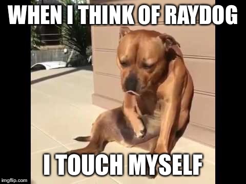 WHEN I THINK OF RAYDOG I TOUCH MYSELF | made w/ Imgflip meme maker