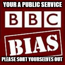 BBC bias | YOUR A PUBLIC SERVICE; PLEASE SORT YOURSELVES OUT | image tagged in bbc bias,brexit bashing,government bashing,poor reporting,bbc | made w/ Imgflip meme maker