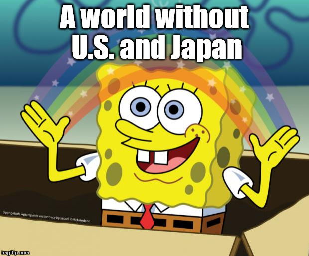 What 2018 may bring us | A world without U.S. and Japan | image tagged in wish,2018 | made w/ Imgflip meme maker