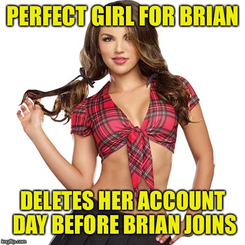 Timing... | . | image tagged in blb girl,bad luck brian | made w/ Imgflip meme maker