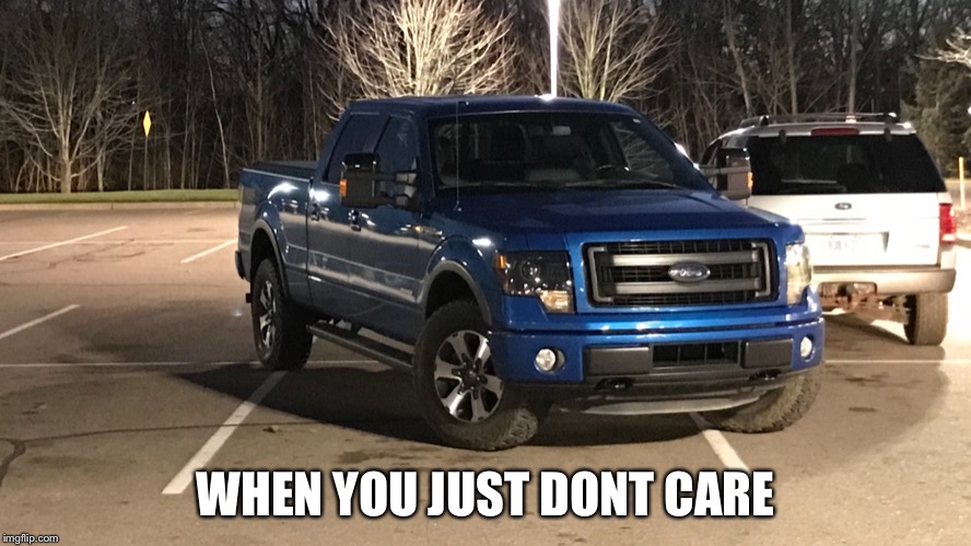 Bad Parking | WHEN YOU JUST DONT CARE | image tagged in bad parking,annoying,parking lot,fail,poor choices | made w/ Imgflip meme maker