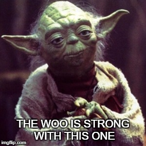 Force is strong | THE WOO IS STRONG WITH THIS ONE | image tagged in force is strong | made w/ Imgflip meme maker