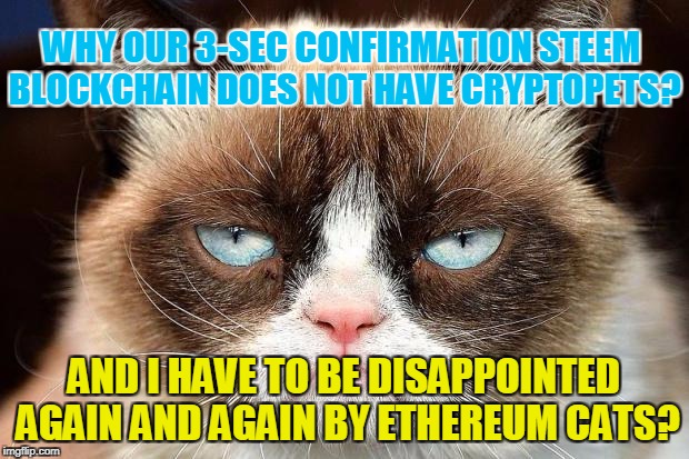 [MEME] Why Our 3 Seconds Confirmation Blockchain Does Not Have CryptoPets?