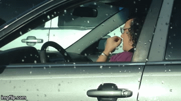 GREEN GOLD | image tagged in gifs,nose pick,booger,gross,eat booger,woman in car | made w/ Imgflip video-to-gif maker
