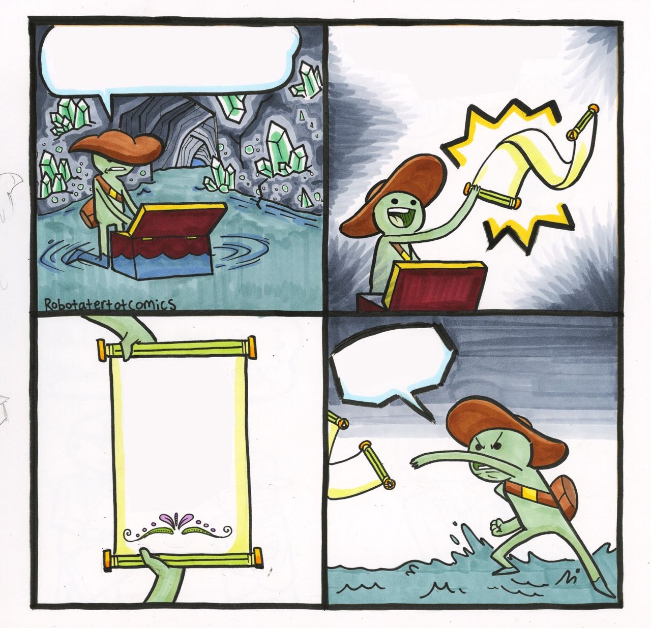 High Quality Scroll of Truth Blank Meme Template
