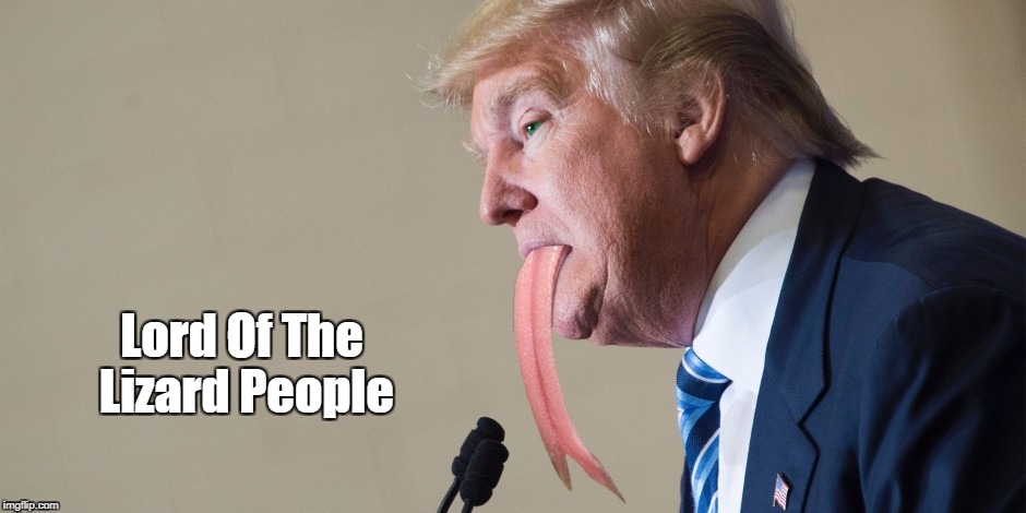 "Lord Of The Lizard People" | Lord Of The Lizard People | image tagged in deplorable donald,despicable donald,devious donald,dishonorable donald,dishonest donald,delusional donald | made w/ Imgflip meme maker