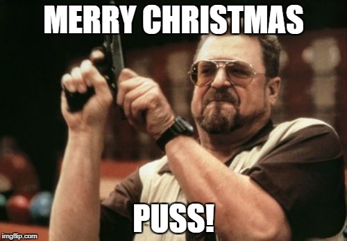 Am I The Only One Around Here Meme | MERRY CHRISTMAS PUSS! | image tagged in memes,am i the only one around here | made w/ Imgflip meme maker