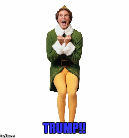 Will Ferrell Elf | TRUMP!! | image tagged in will ferrell elf | made w/ Imgflip meme maker