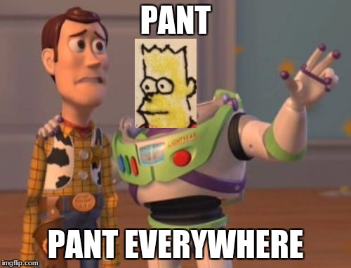 X, X Everywhere | PANT; PANT EVERYWHERE | image tagged in memes,x x everywhere | made w/ Imgflip meme maker