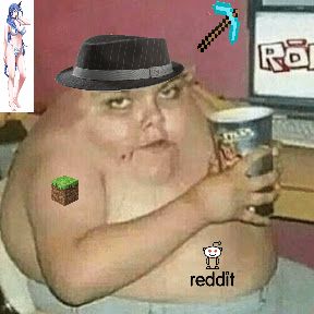 Cringe Weaboo fat deformed guy and an roblox player and a minecr Blank Meme Template