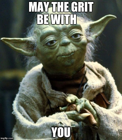 Star Wars Yoda Meme | MAY THE GRIT BE WITH; YOU | image tagged in memes,star wars yoda | made w/ Imgflip meme maker