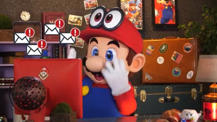 High Quality Mario gets Mail Blank Meme Template
