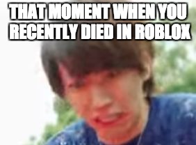 THAT MOMENT WHEN YOU RECENTLY DIED IN ROBLOX | image tagged in youtube rewind cringe | made w/ Imgflip meme maker