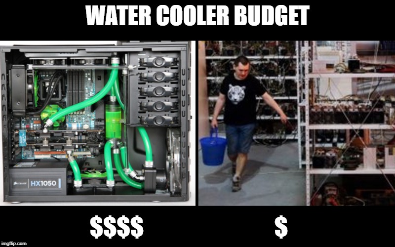 Water cooler budget | WATER COOLER BUDGET; $$$$                              $ | image tagged in water,cooler,budget | made w/ Imgflip meme maker