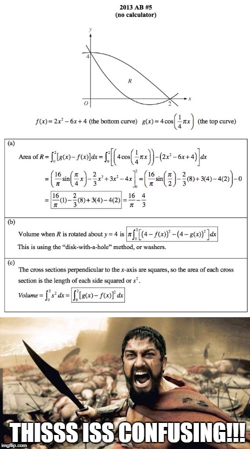 Calculus | THISSS ISS CONFUSING!!! | image tagged in this is sparta,calculus | made w/ Imgflip meme maker
