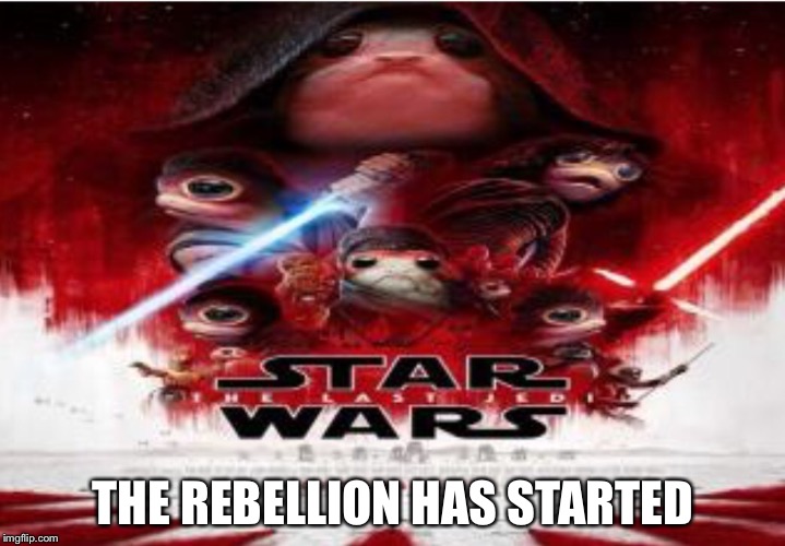 THE REBELLION HAS STARTED | image tagged in star wars,animals,wtf | made w/ Imgflip meme maker