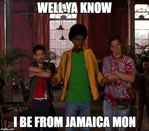 WELL YA KNOW; I BE FROM JAMAICA MON | made w/ Imgflip meme maker