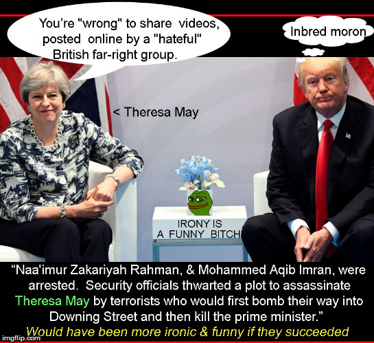 Another dim-witted , inbred Brit | image tagged in briton,current events,donald trump approves,political meme,politics lol,muslim refugees | made w/ Imgflip meme maker