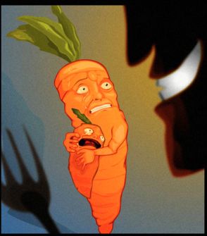 Carrot murder vegan Blank Meme Template