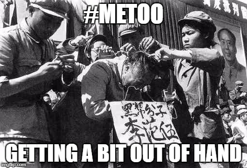#METOO; GETTING A BIT OUT OF HAND | image tagged in gender,sexual harassment,metoo | made w/ Imgflip meme maker