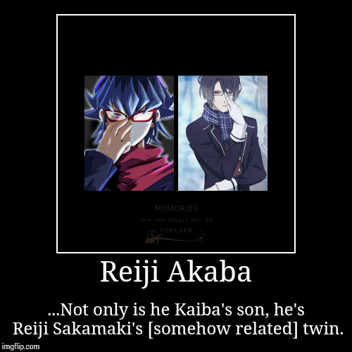 The Reiji Twins | image tagged in demotivationals,yugioh,reiji,akaba,diabolik lovers,sakamaki | made w/ Imgflip demotivational maker