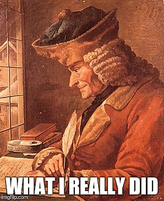 Voltaire | WHAT I REALLY DID | image tagged in voltaire | made w/ Imgflip meme maker