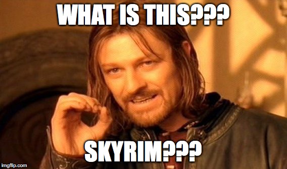 One Does Not Simply | WHAT IS THIS??? SKYRIM??? | image tagged in memes,one does not simply | made w/ Imgflip meme maker