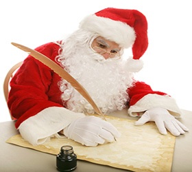 Santa Making His List Blank Meme Template