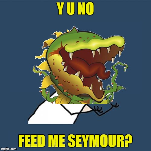 Y U NO FEED ME SEYMOUR? | made w/ Imgflip meme maker