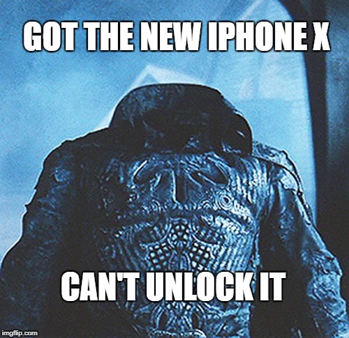 GOT THE NEW IPHONE X; CAN'T UNLOCK IT | image tagged in iphone x,headless horseman | made w/ Imgflip meme maker