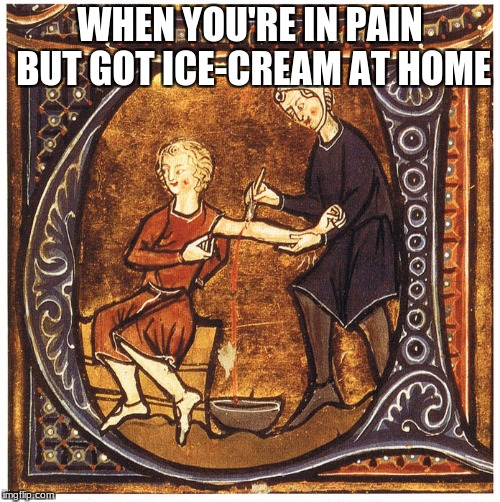 Ice cream saves all. | WHEN YOU'RE IN PAIN BUT GOT ICE-CREAM AT HOME | image tagged in dead inside,well meemed | made w/ Imgflip meme maker