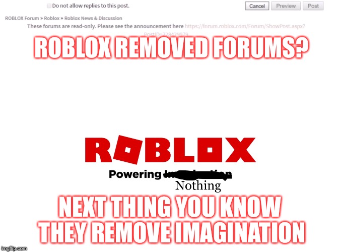 Remove Imagination From Roblox Imgflip