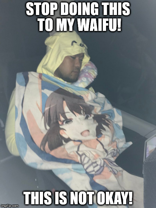 why........... | STOP DOING THIS TO MY WAIFU! THIS IS NOT OKAY! | image tagged in waifu | made w/ Imgflip meme maker