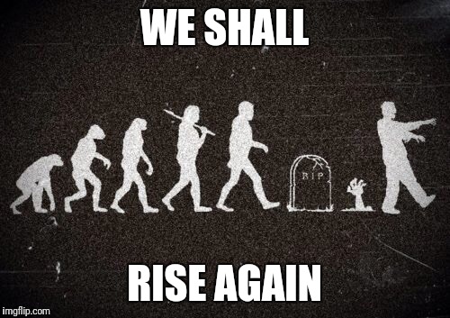 Zombie  | WE SHALL; RISE AGAIN | image tagged in zombie | made w/ Imgflip meme maker