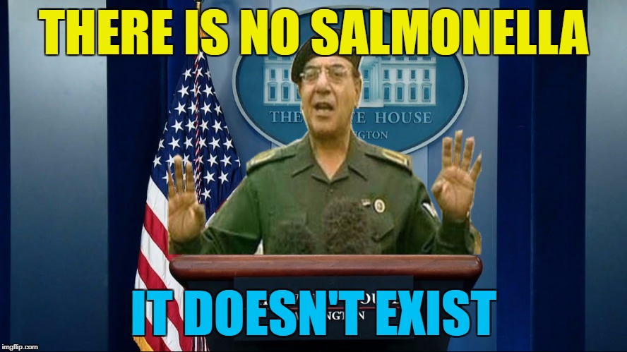 THERE IS NO SALMONELLA IT DOESN'T EXIST | made w/ Imgflip meme maker