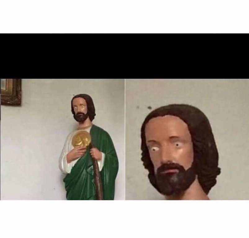 High Quality Surprised Jesus Blank Meme Template