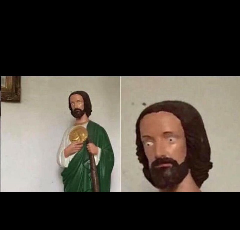 Surprised Jesus Blank Meme Template
