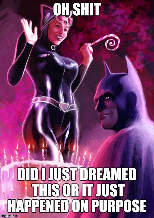 Catwoman Cake | OH SHIT; DID I JUST DREAMED THIS OR IT JUST HAPPENED ON PURPOSE | image tagged in catwoman cake | made w/ Imgflip meme maker