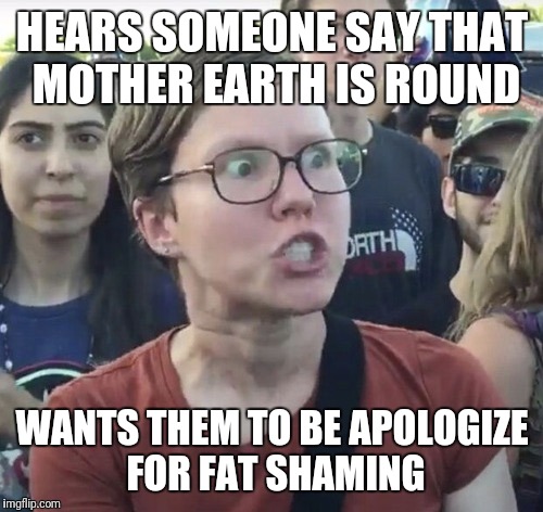 HEARS SOMEONE SAY THAT MOTHER EARTH IS ROUND WANTS THEM TO BE APOLOGIZE FOR FAT SHAMING | made w/ Imgflip meme maker
